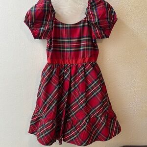 NWT Janie and Jack Red Plaid Formal Dress